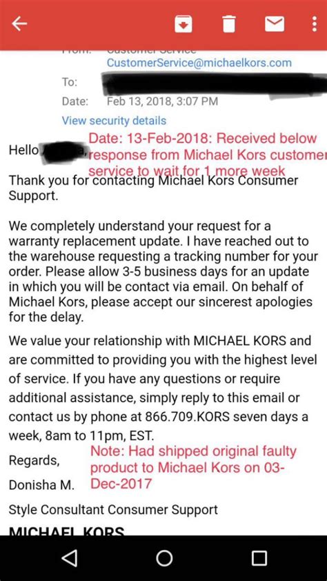 michael kors contact customer service.